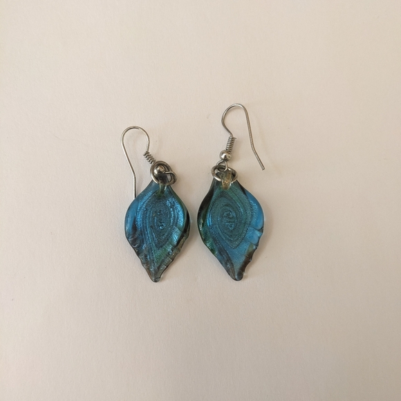 Multicolored Leaf Swirl Necklace and Earrings Set - Picture 6 of 6